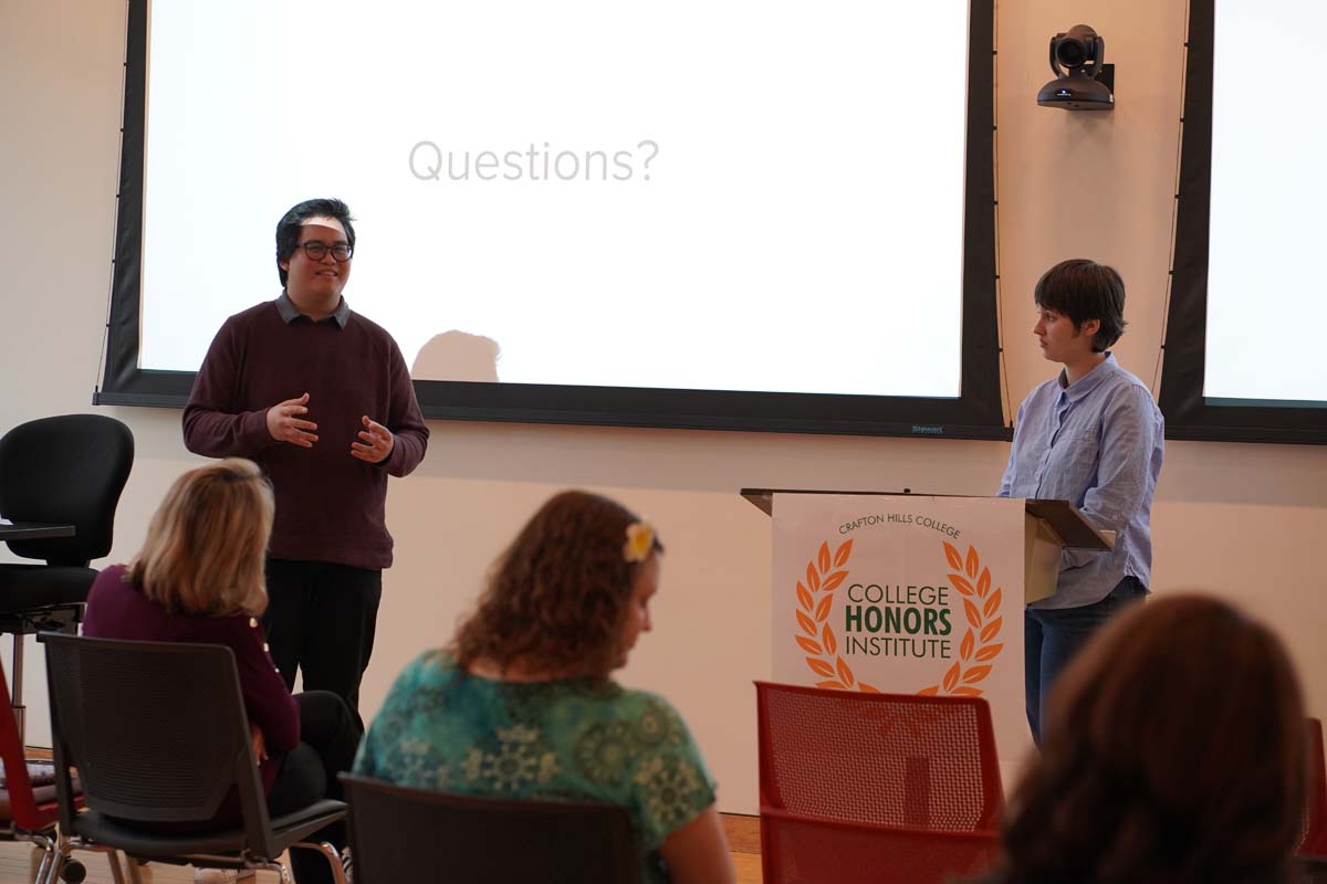 Students present their research at CHC Honors Conference.