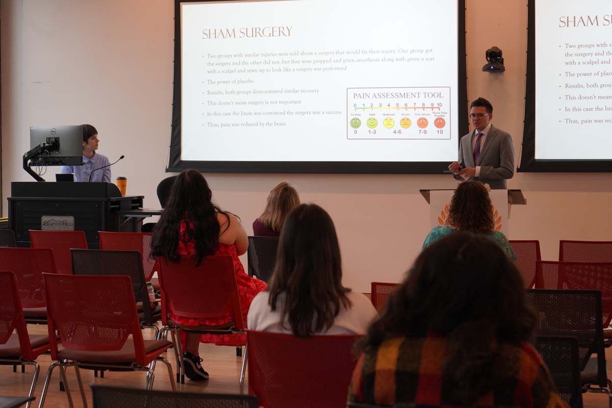 Students present their research at CHC Honors Conference.