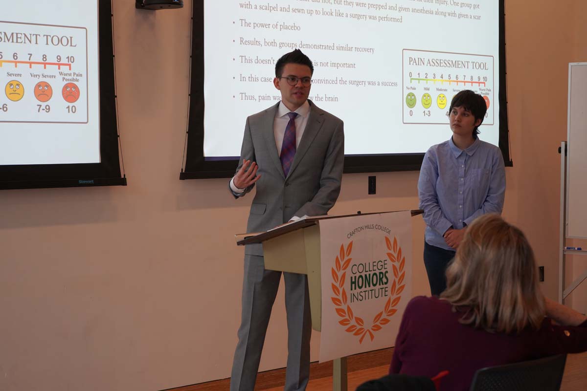 Students present their research at CHC Honors Conference.