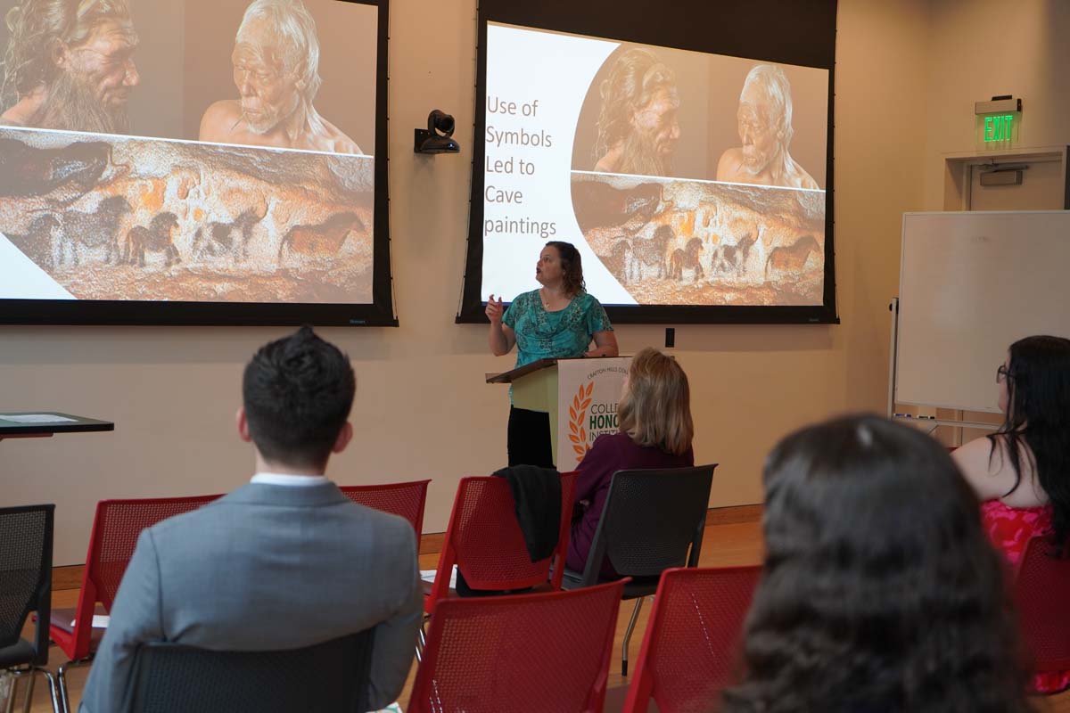 Students present their research at CHC Honors Conference.