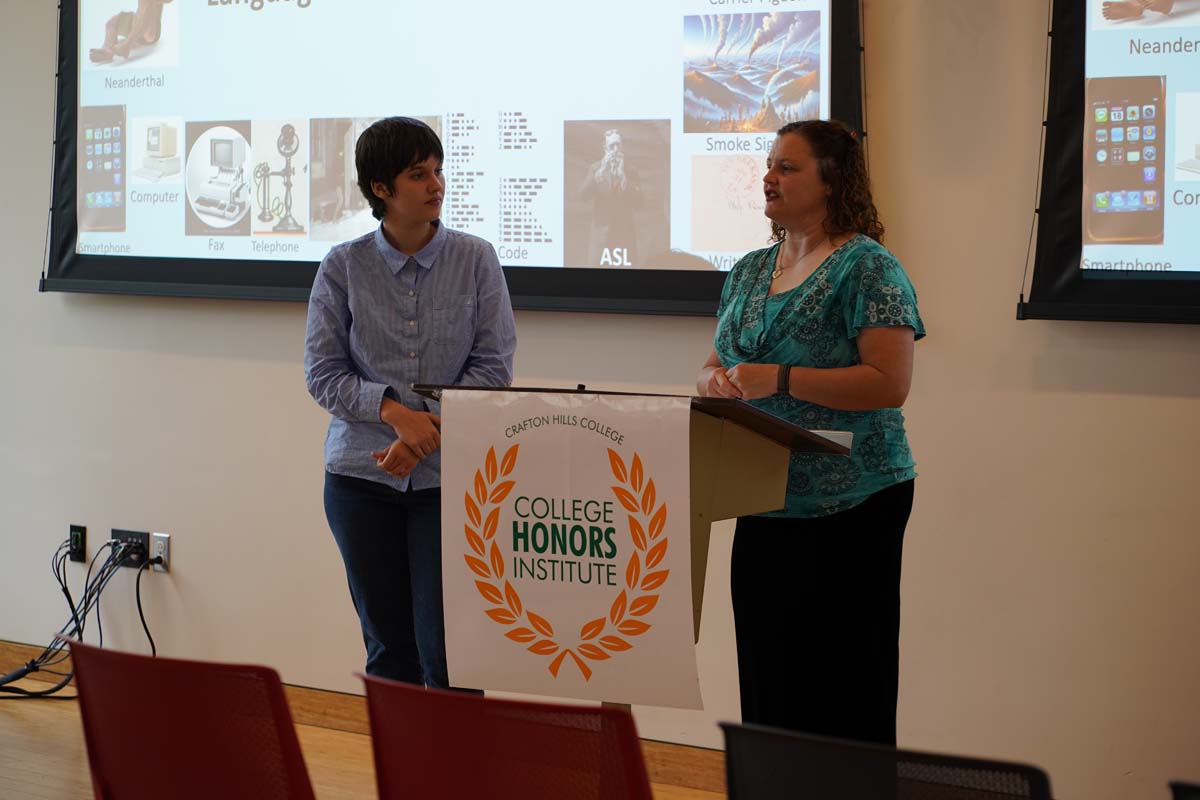 Students present their research at CHC Honors Conference.