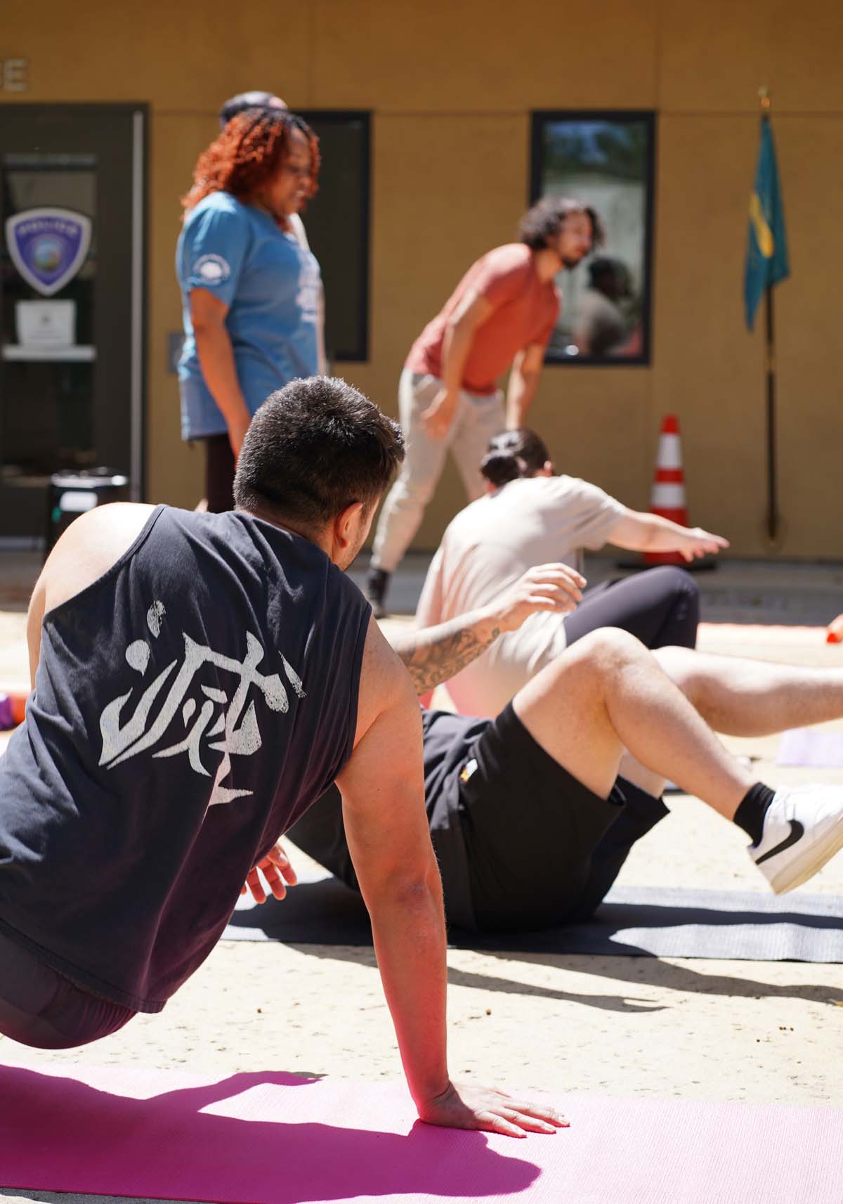 Veteran students participate in a Boot Camp for Veterans Success Week.