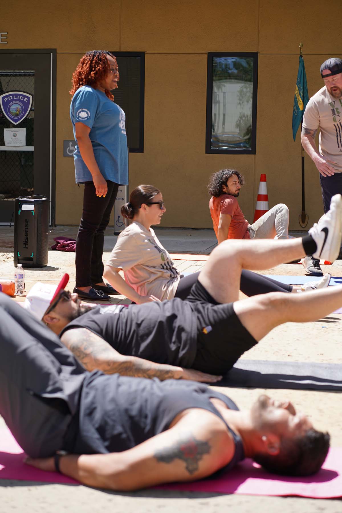 Veteran students participate in a Boot Camp for Veterans Success Week.