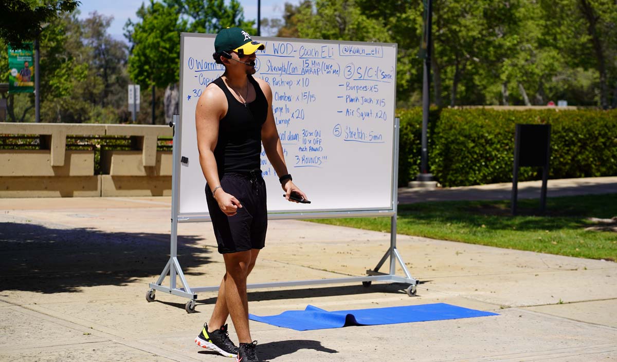 Veteran students participate in a Boot Camp for Veterans Success Week.