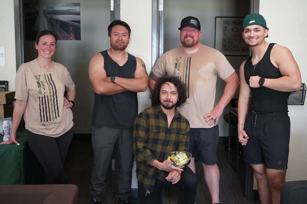 Veteran students participate in a Boot Camp for Veterans Success Week.