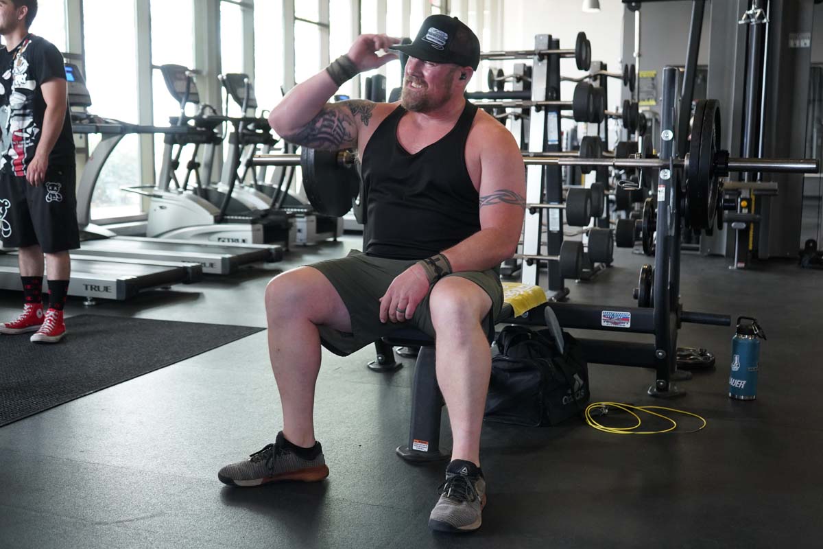 Veteran students participate in a Boot Camp for Veterans Success Week.