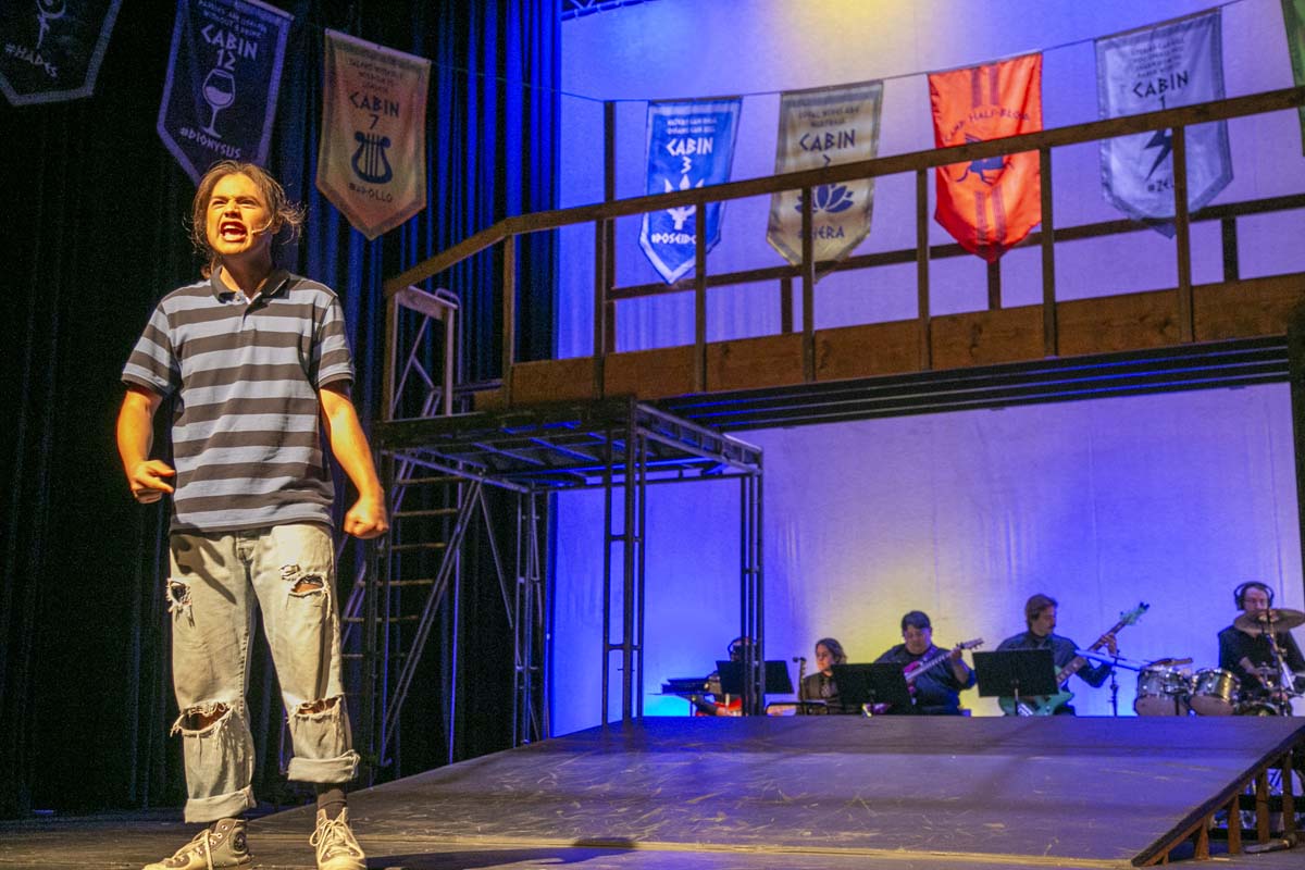 Students perform in The Lightning Thief at CHC.