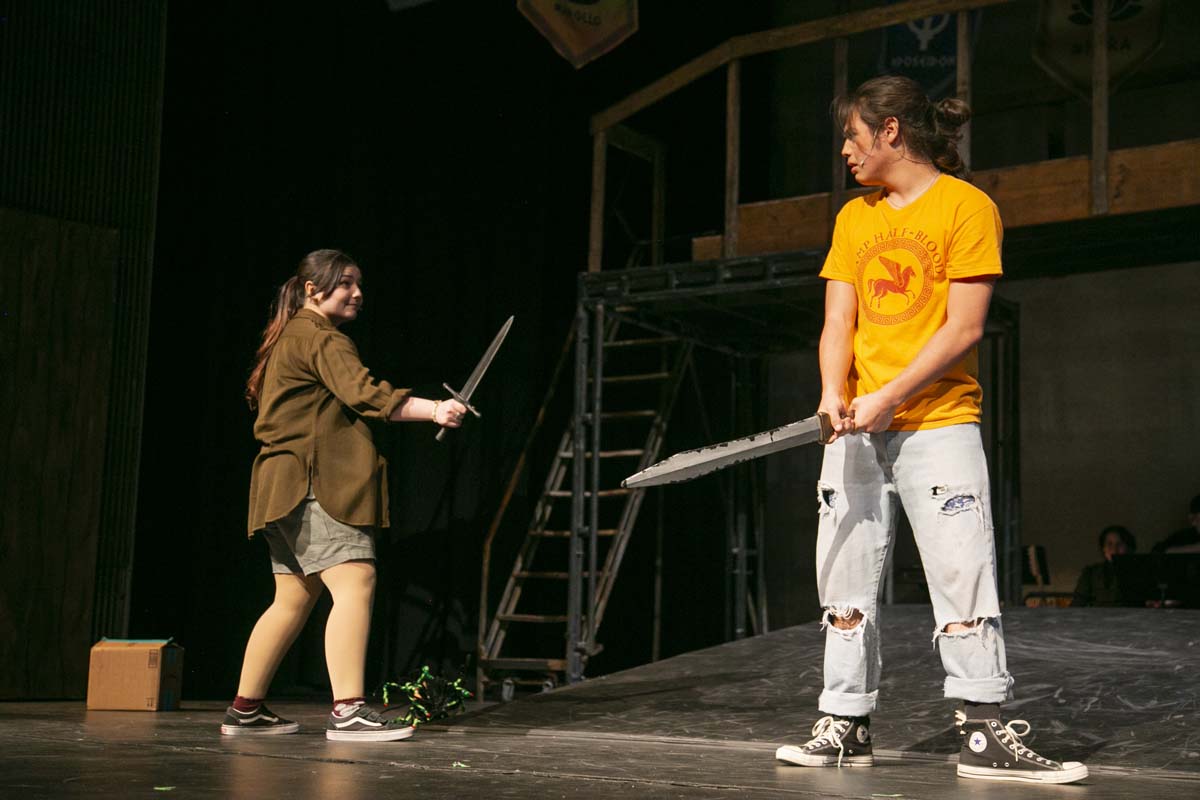 Students perform in The Lightning Thief at CHC.