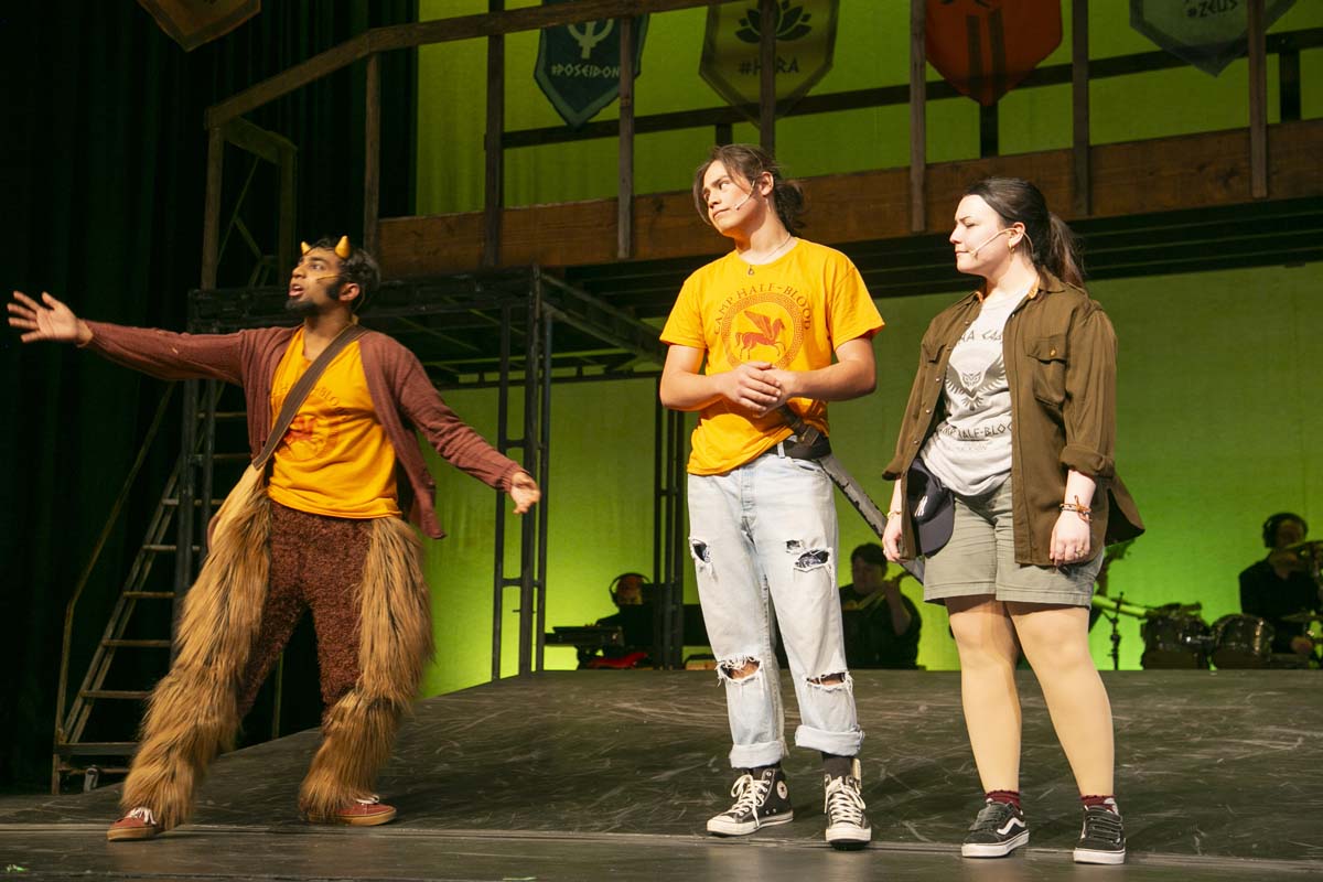 Students perform in The Lightning Thief at CHC.