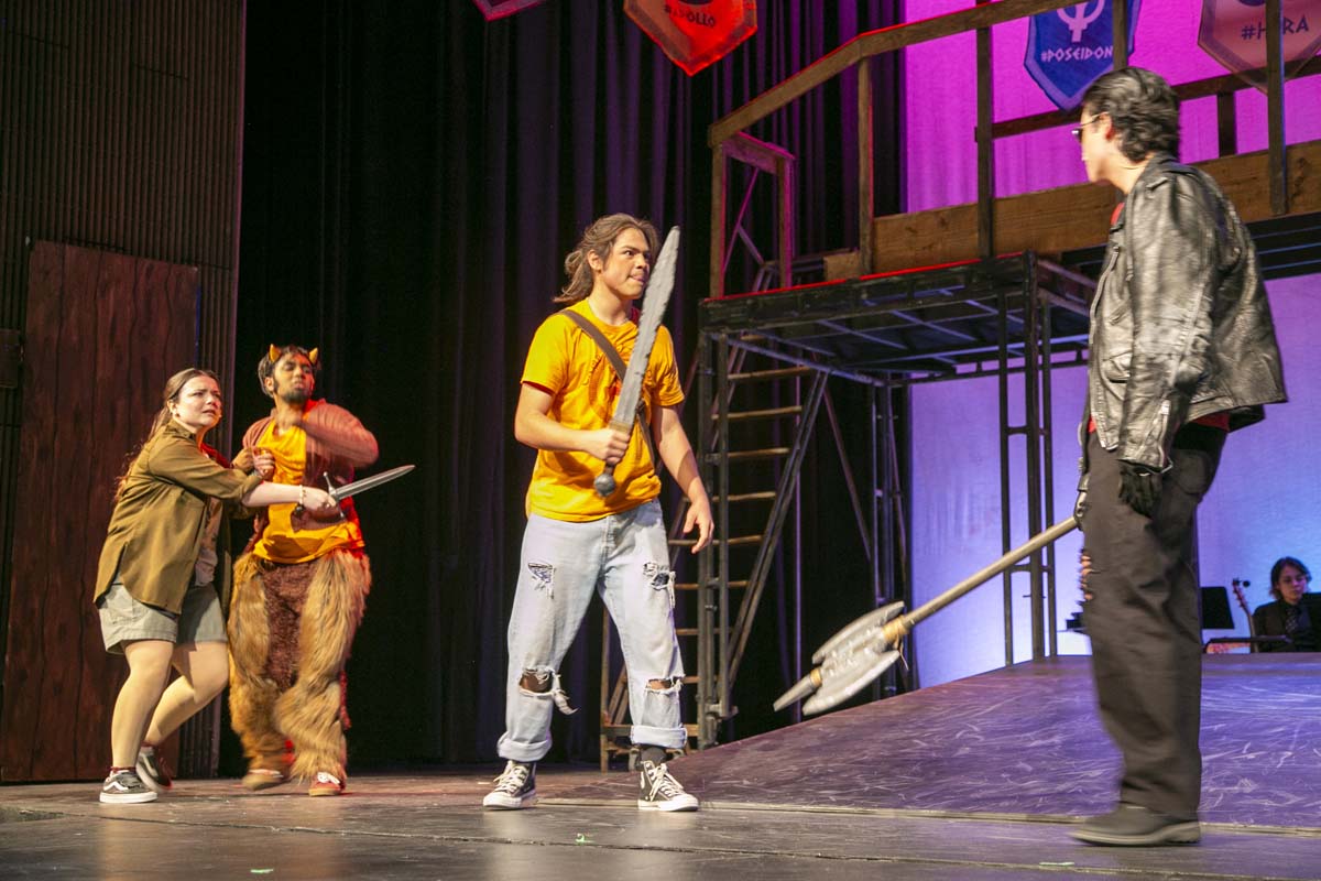 Students perform in The Lightning Thief at CHC.