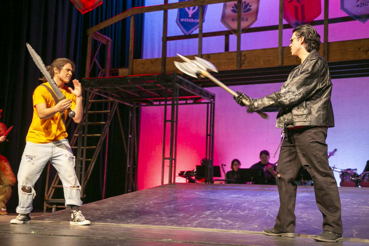 Students perform in The Lightning Thief at CHC.