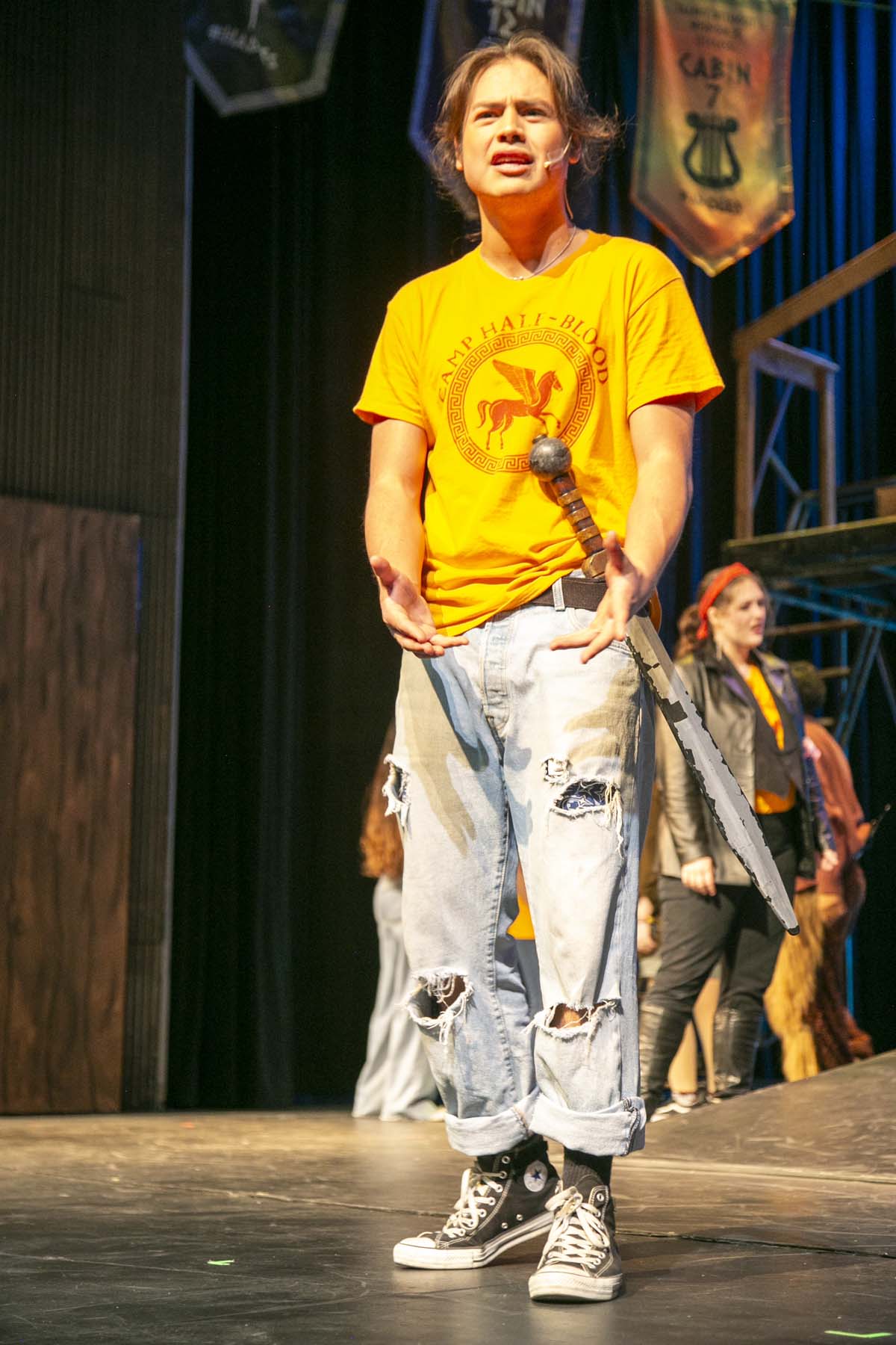 Students perform in The Lightning Thief at CHC.