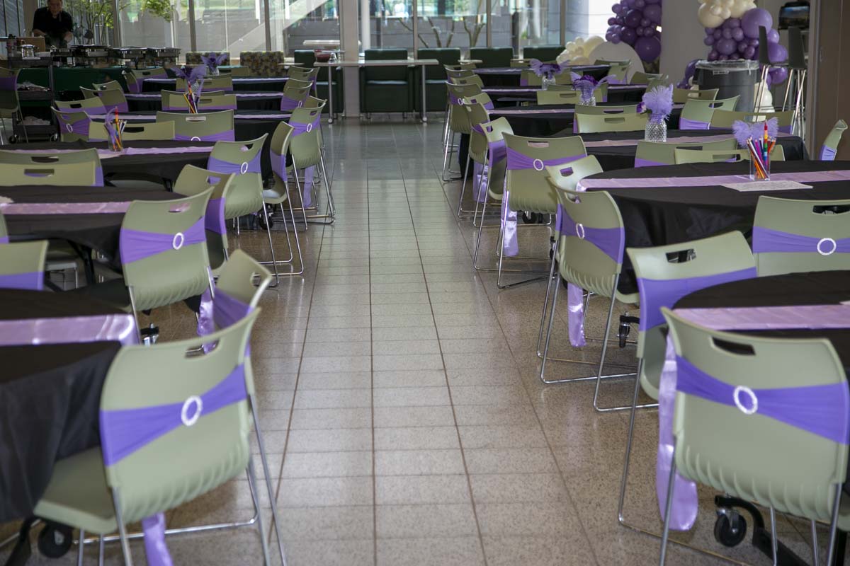 Students attend the CHC Lavender Grad Luncheon.