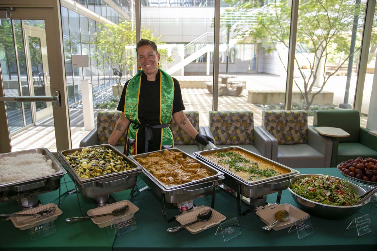 Students attend the CHC Lavender Grad Luncheon.