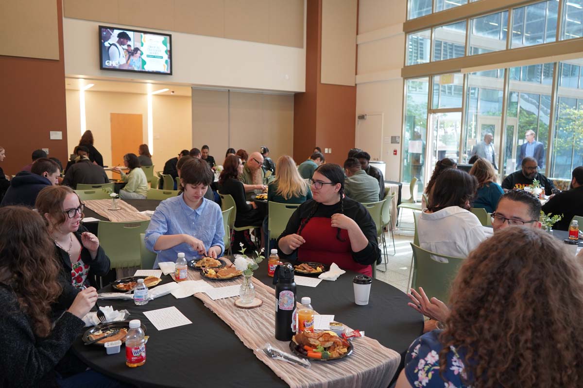 Students attend Dining with the Deans at CHC in honor of the high GPAs.