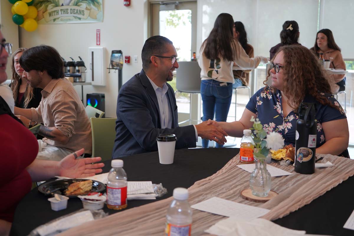 Students attend Dining with the Deans at CHC in honor of the high GPAs.