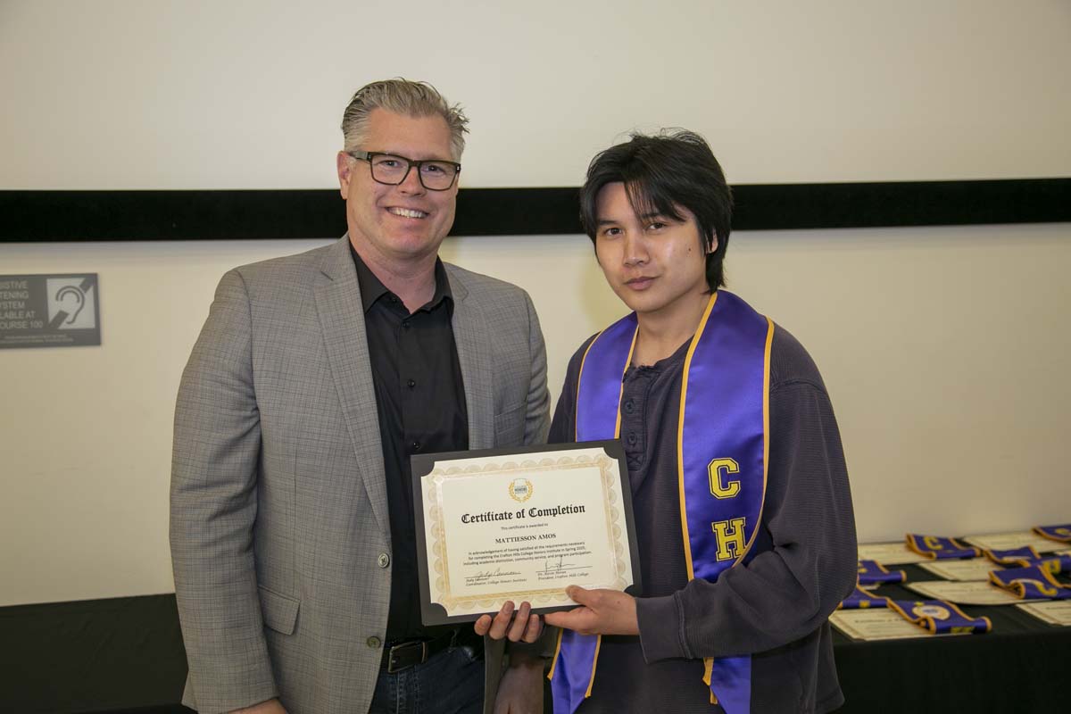 CHC Students recognized at Honors Ceremony.