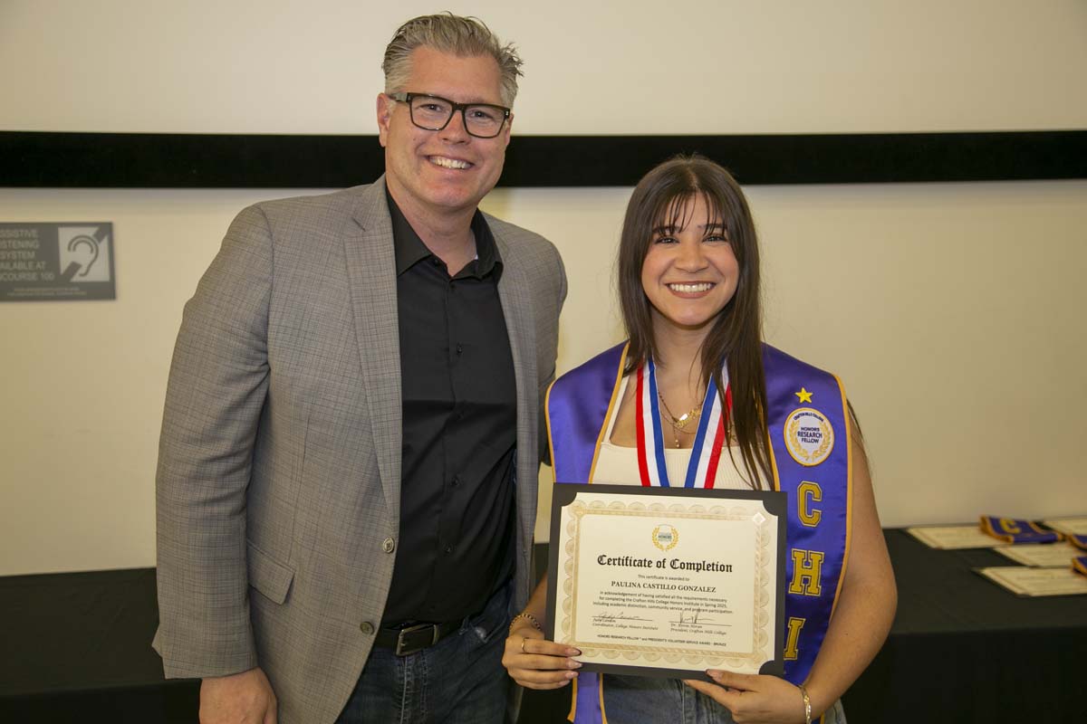 CHC Students recognized at Honors Ceremony.