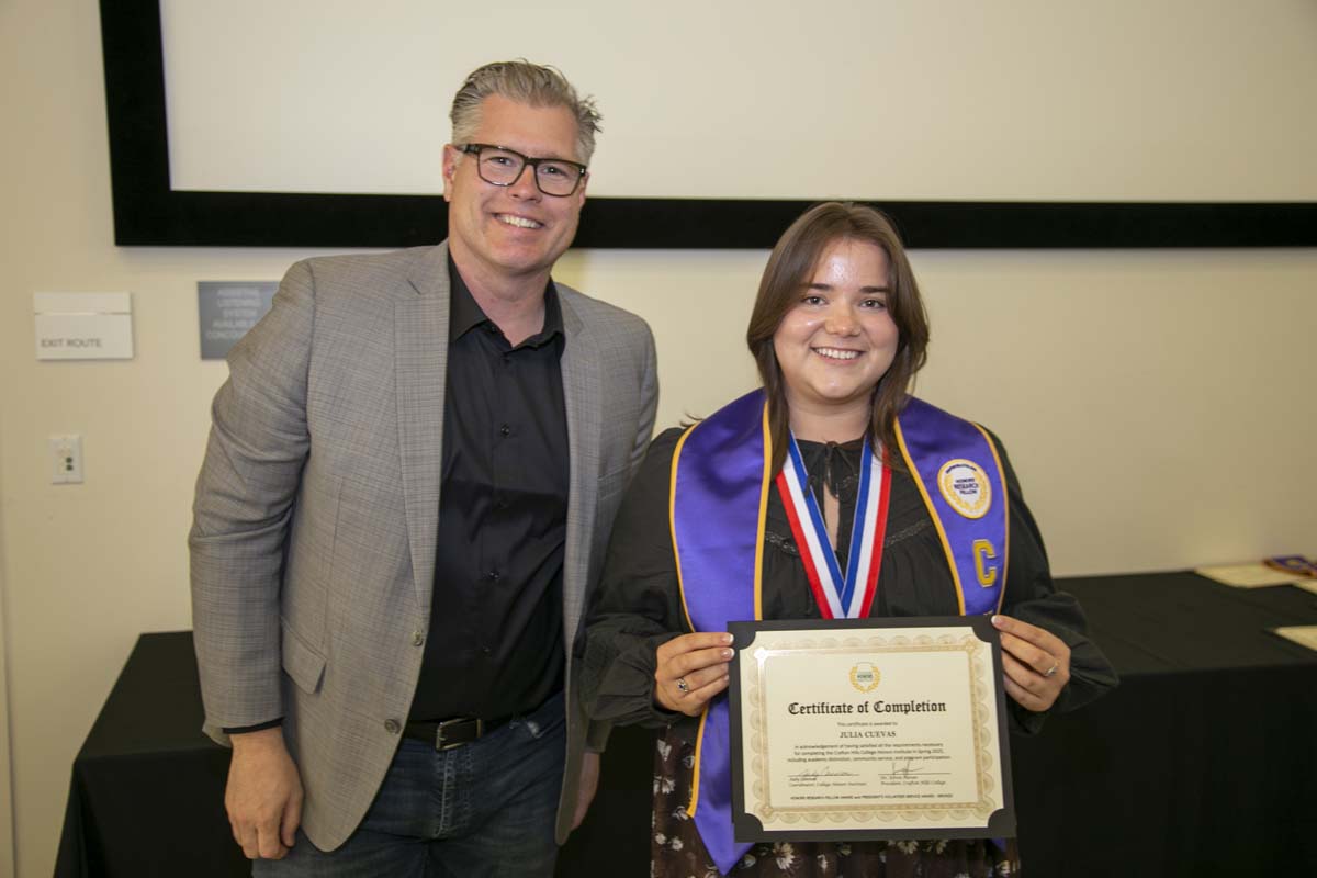 CHC Students recognized at Honors Ceremony.