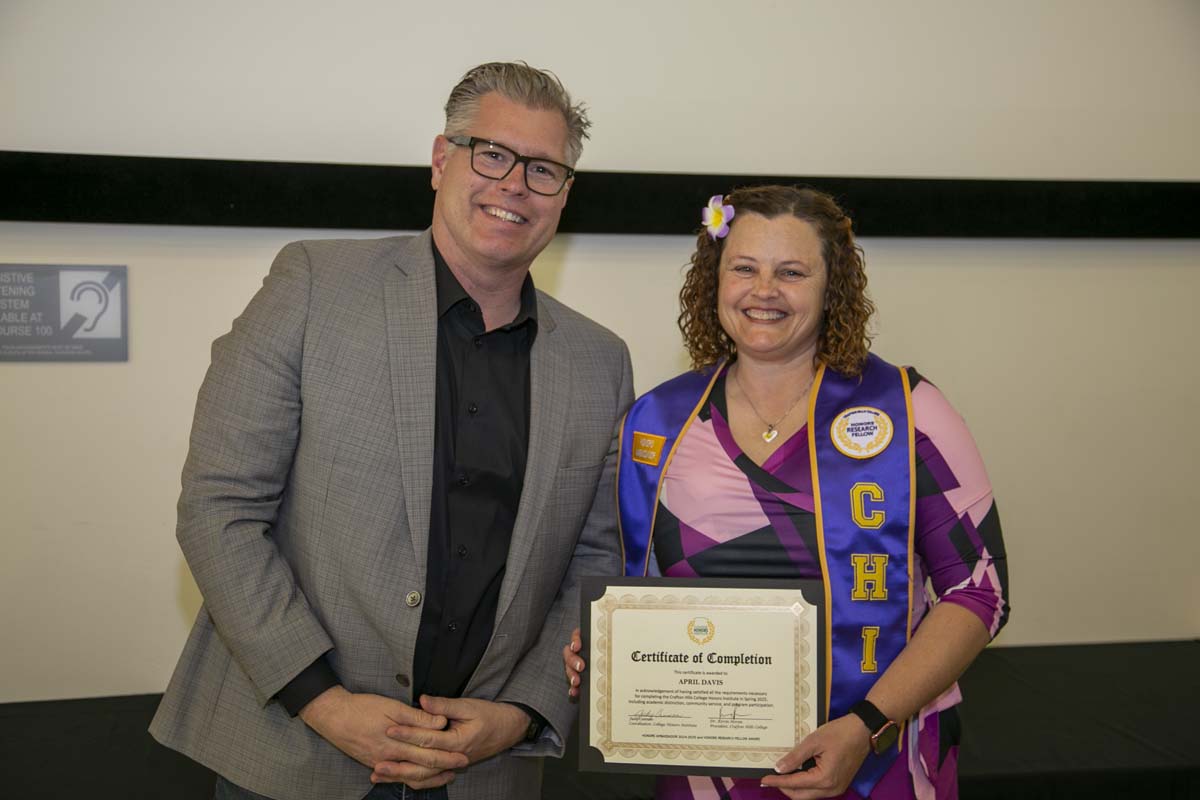 CHC Students recognized at Honors Ceremony.