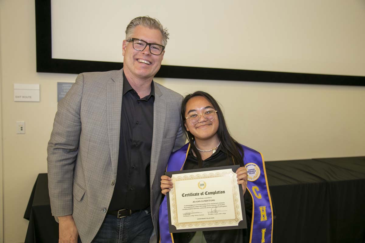 CHC Students recognized at Honors Ceremony.