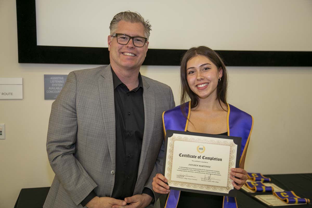 CHC Students recognized at Honors Ceremony.