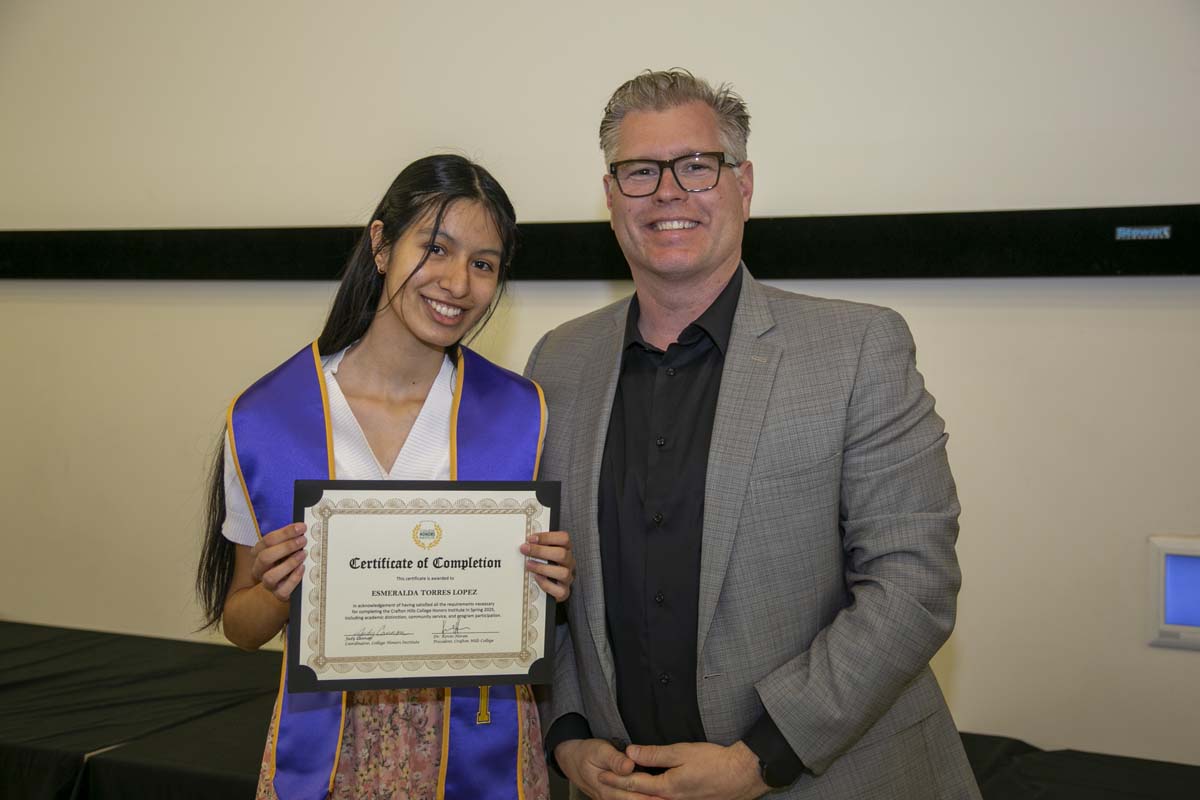 CHC Students recognized at Honors Ceremony.