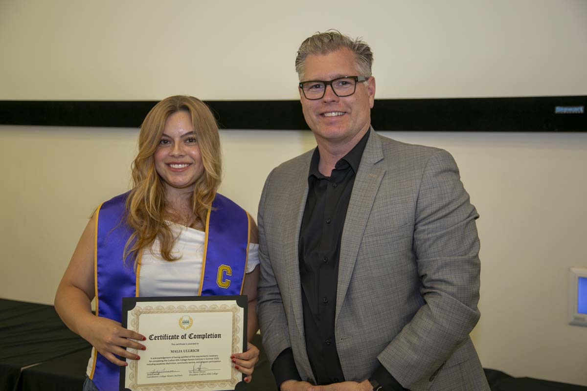 CHC Students recognized at Honors Ceremony.