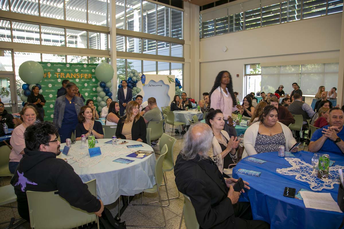 Transfer students atttend a Transfer Celebration at CHC.