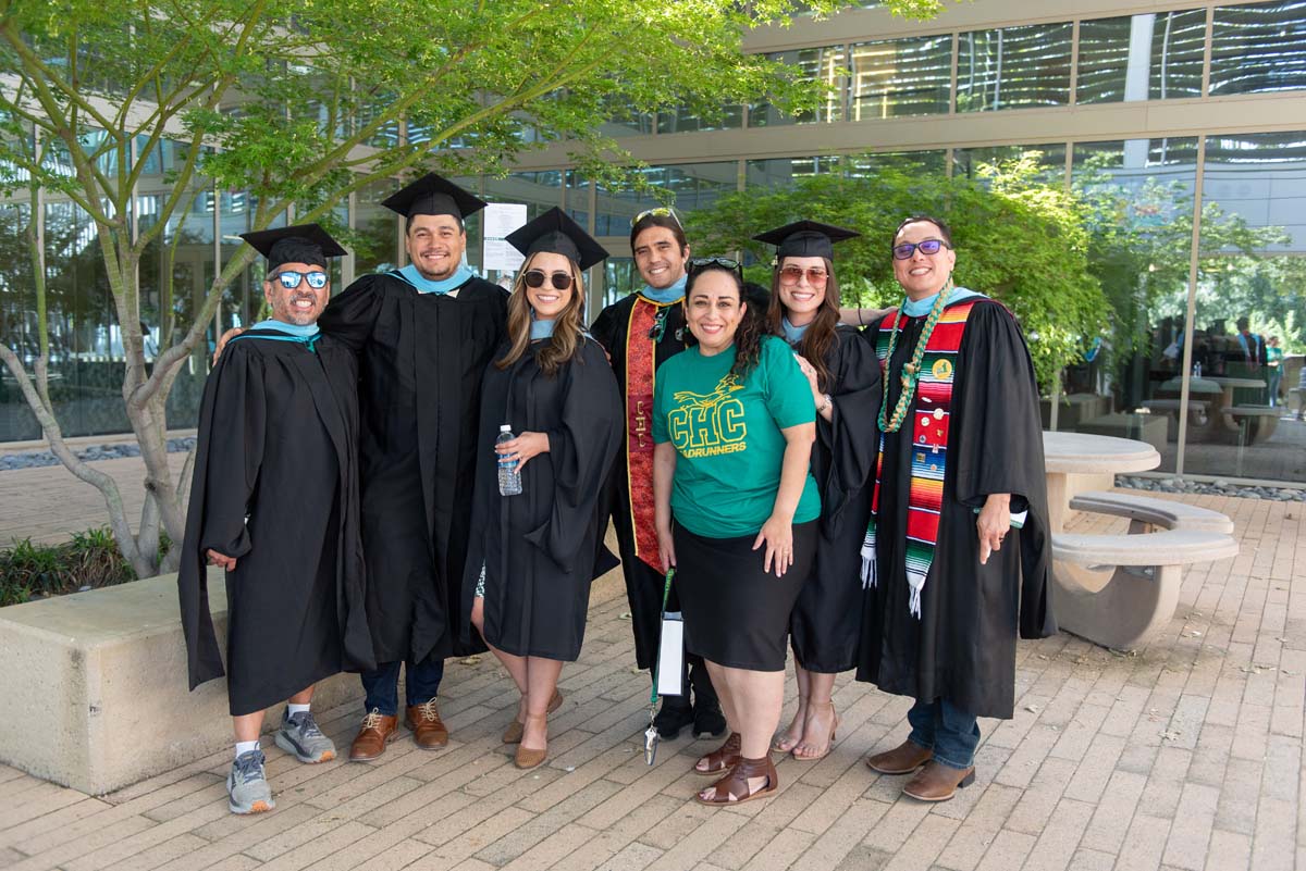 Faculty line up at CHC Commencement.