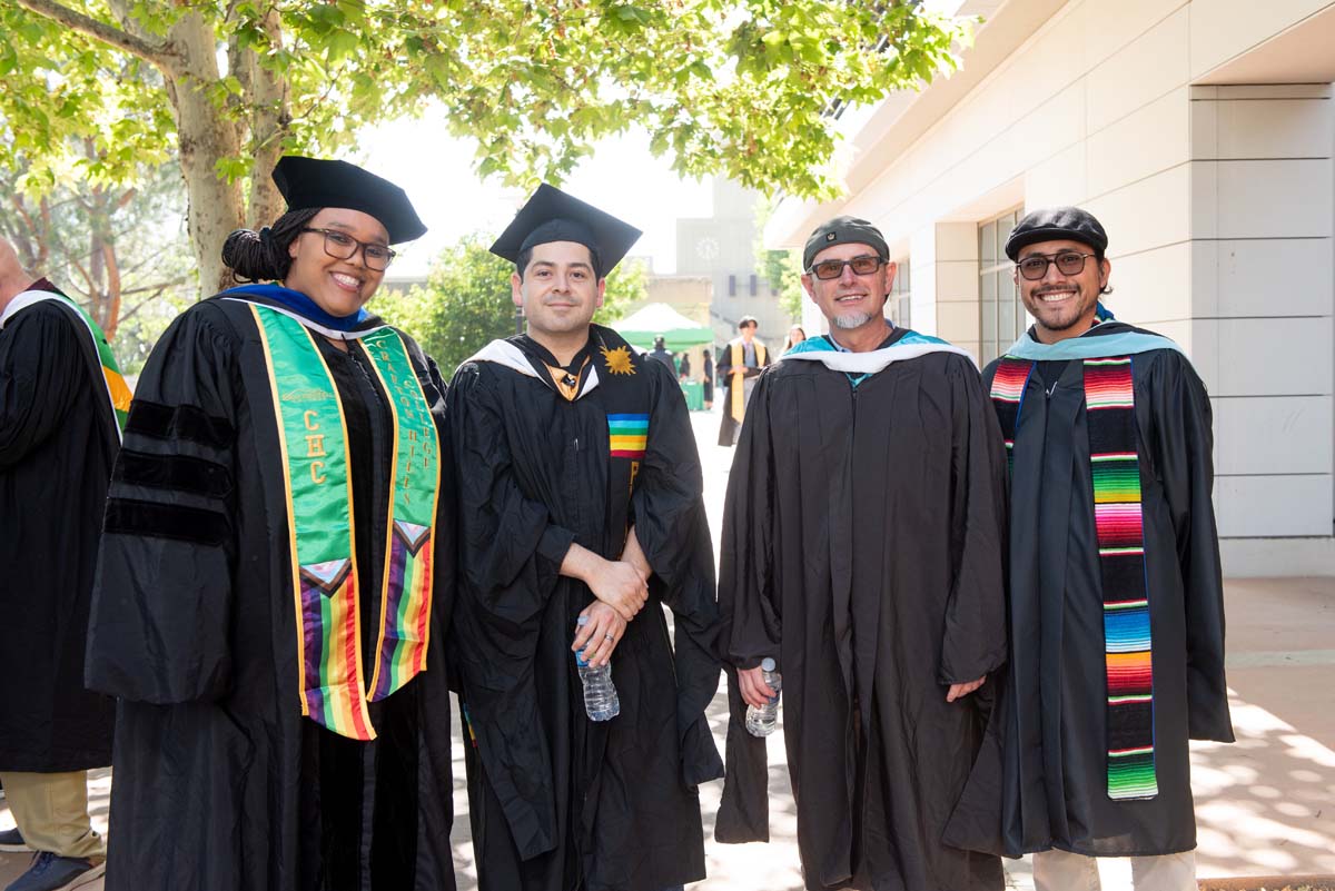 Faculty line up at CHC Commencement.