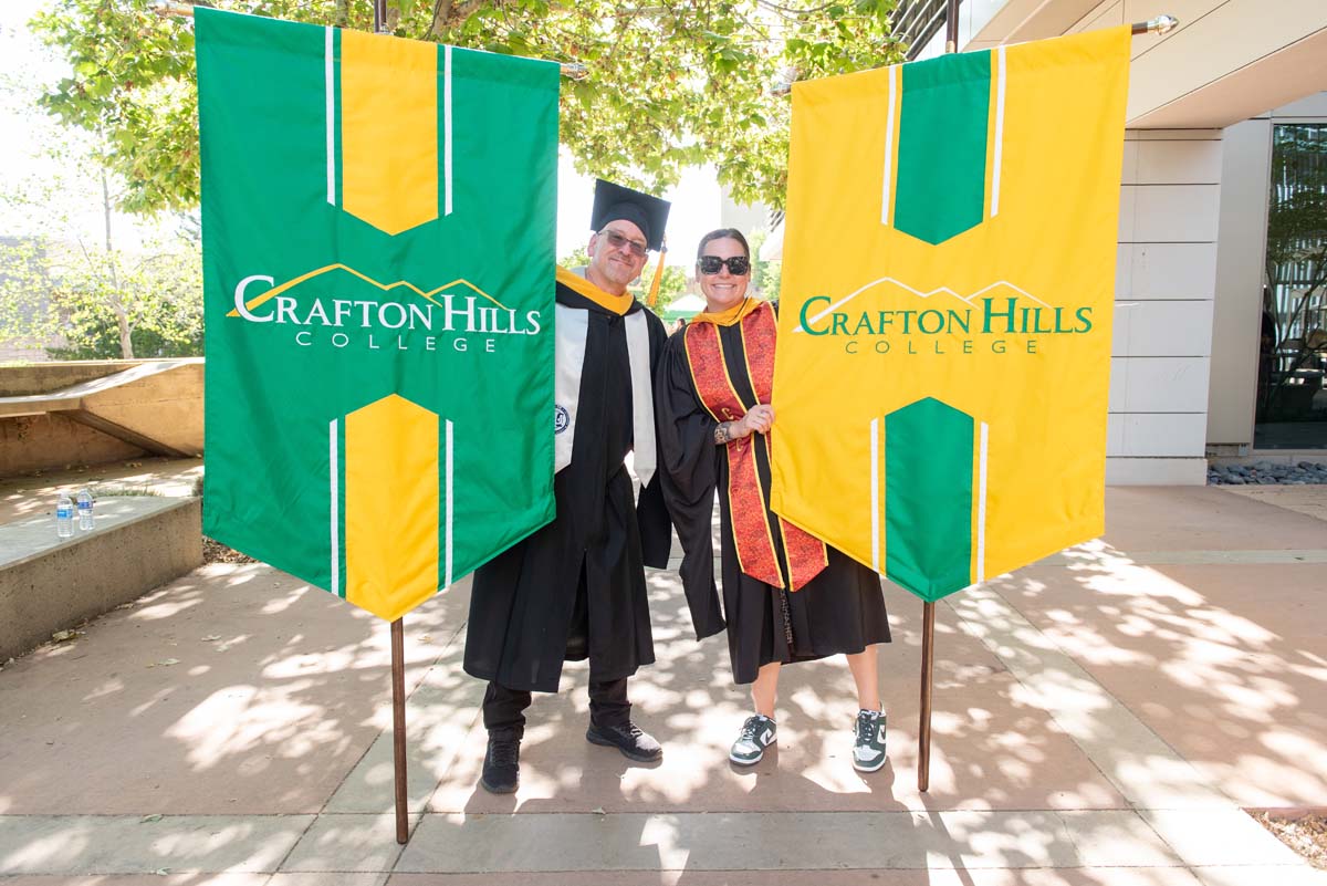 Faculty line up at CHC Commencement.
