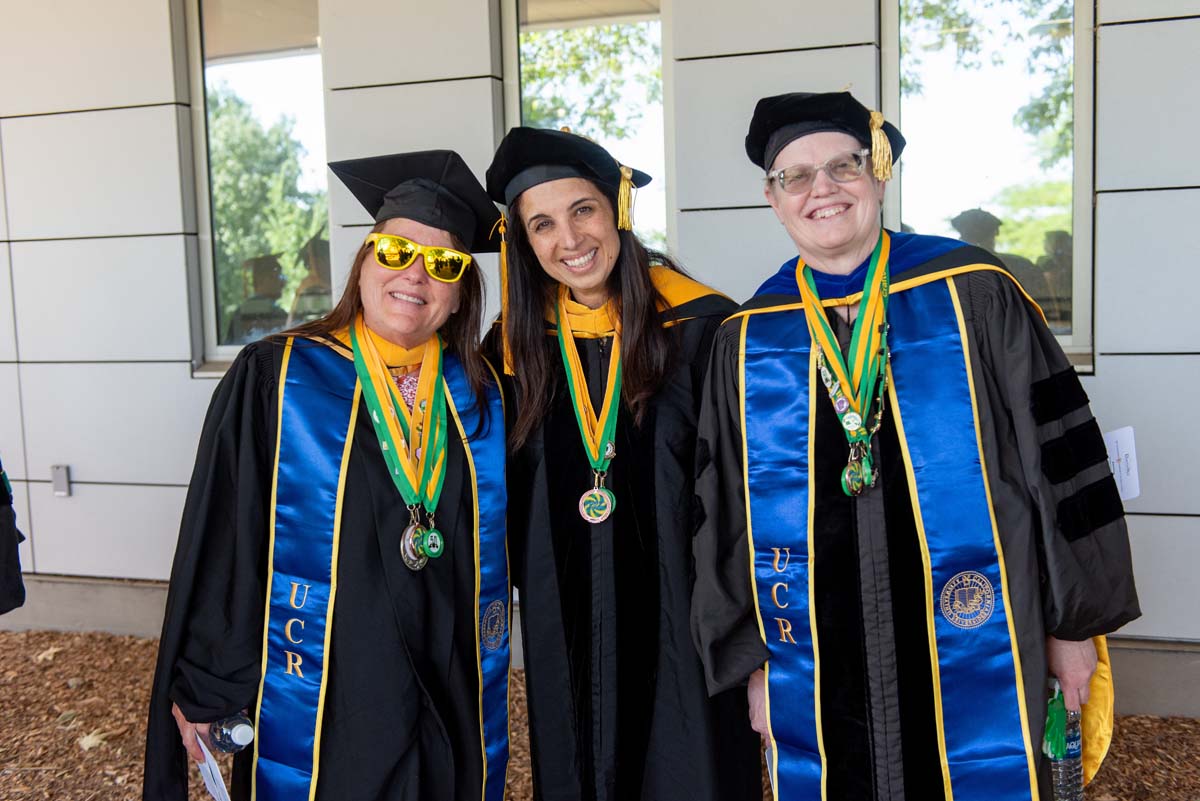 Faculty line up at CHC Commencement.