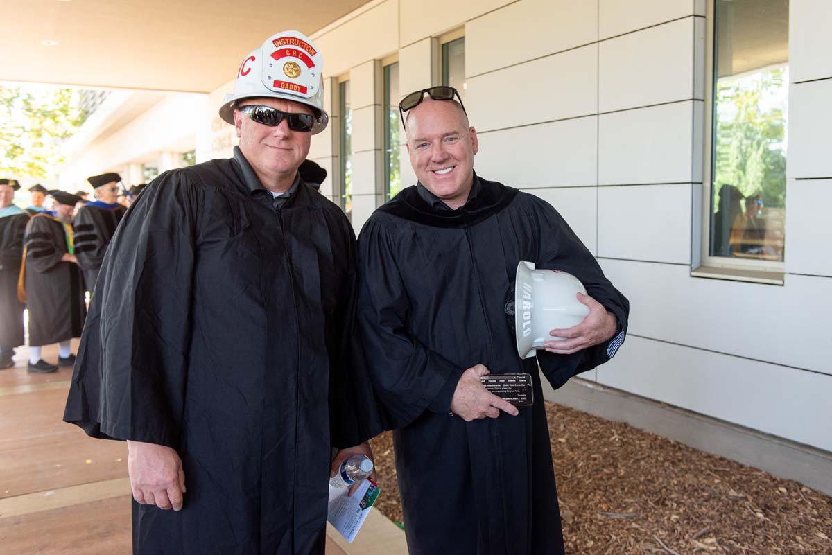 Faculty line up at CHC Commencement.