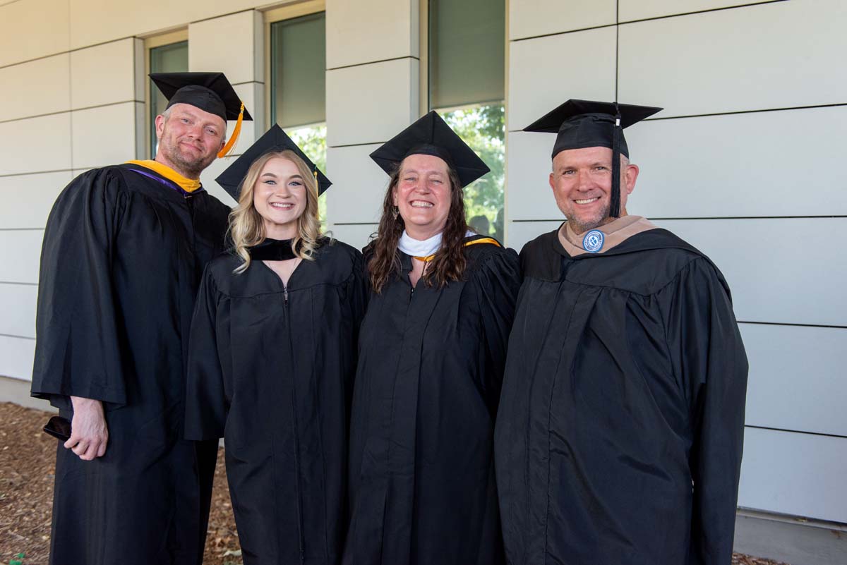 Faculty line up at CHC Commencement.