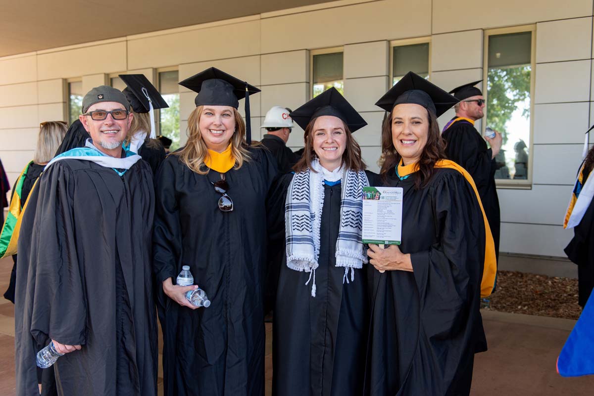 Faculty line up at CHC Commencement.