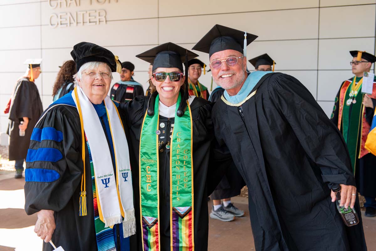 Faculty line up at CHC Commencement.