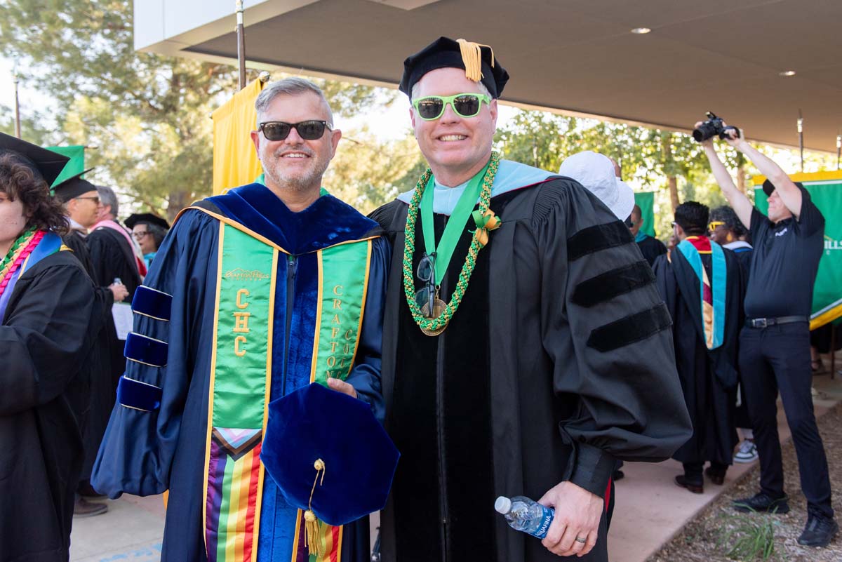 Faculty line up at CHC Commencement.