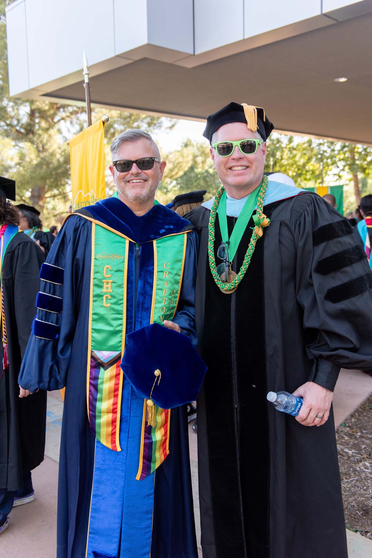 Faculty line up at CHC Commencement.