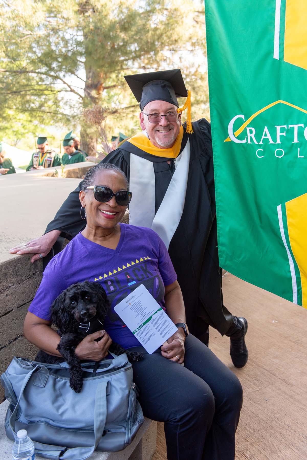 Faculty line up at CHC Commencement.