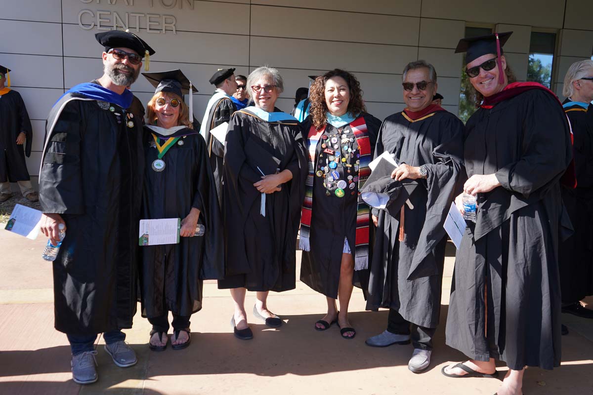 Faculty line up at CHC Commencement.