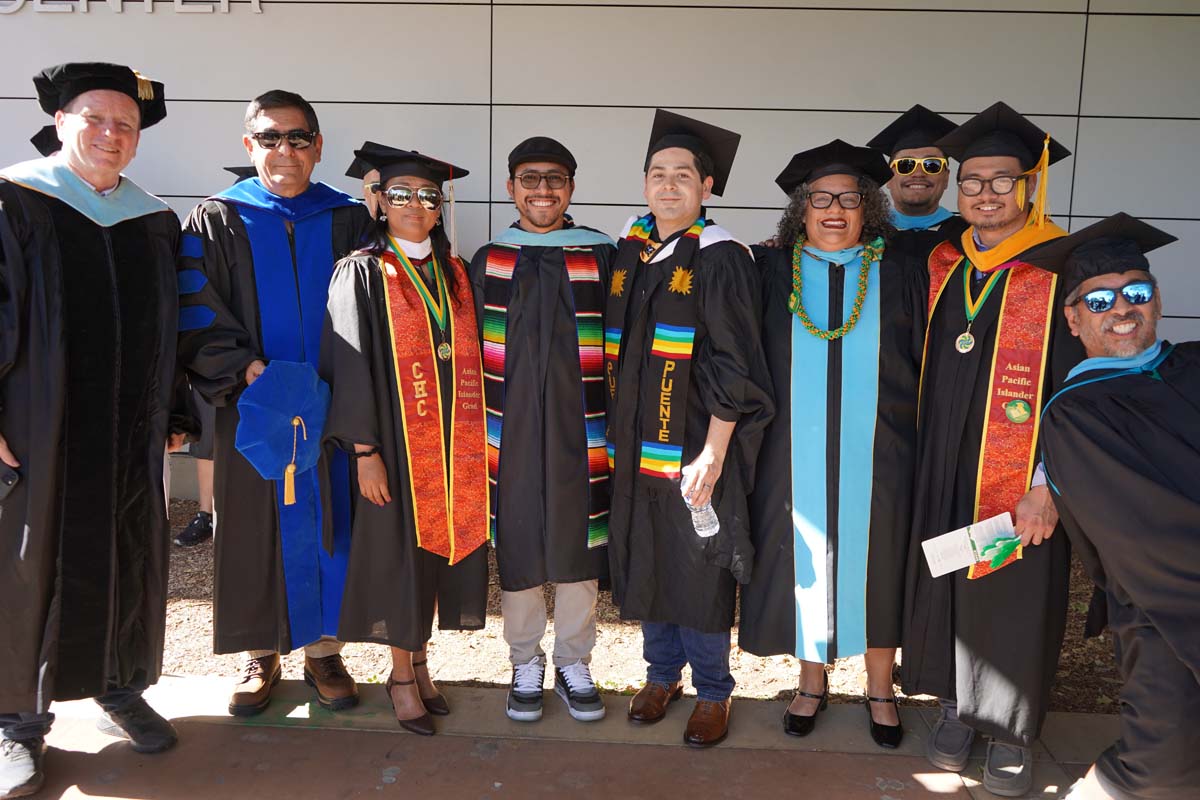 Faculty line up at CHC Commencement.