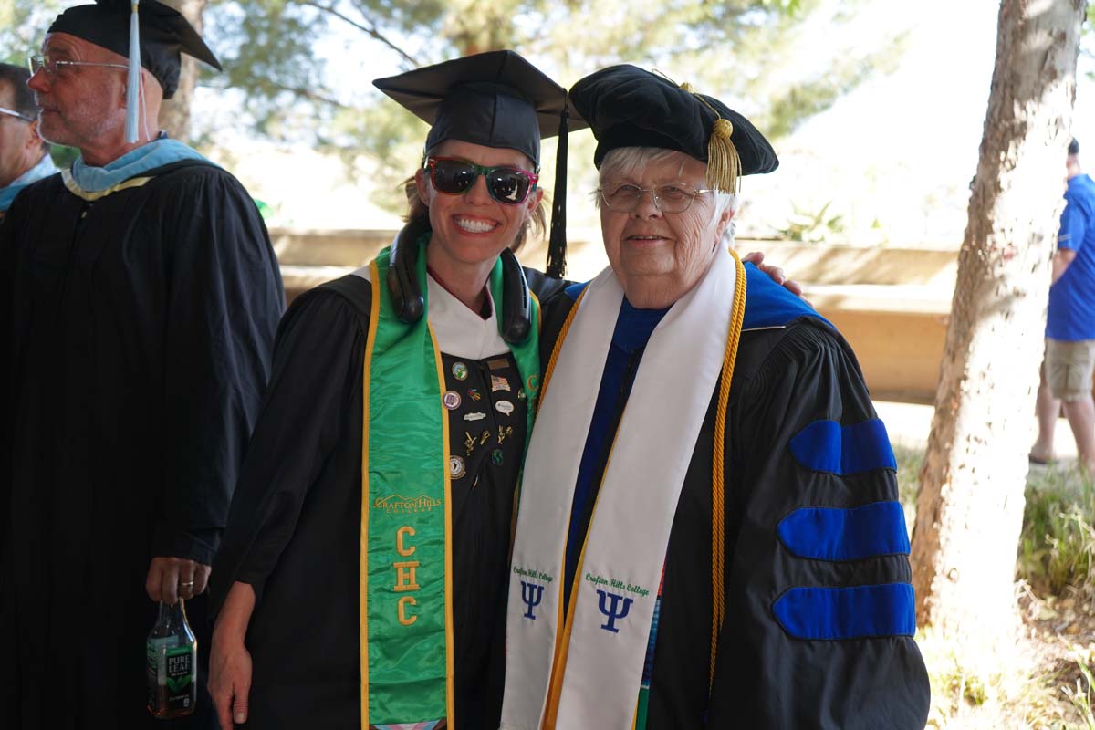 Faculty line up at CHC Commencement.