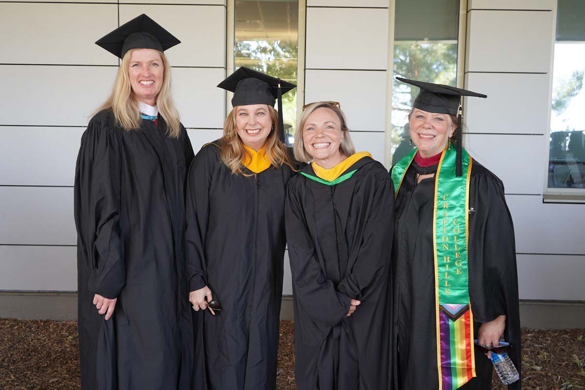 Faculty line up at CHC Commencement.