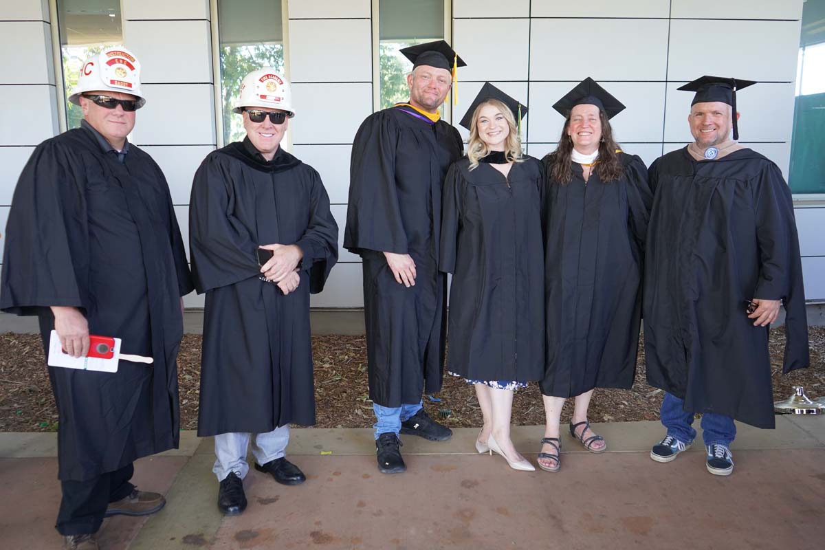 Faculty line up at CHC Commencement.