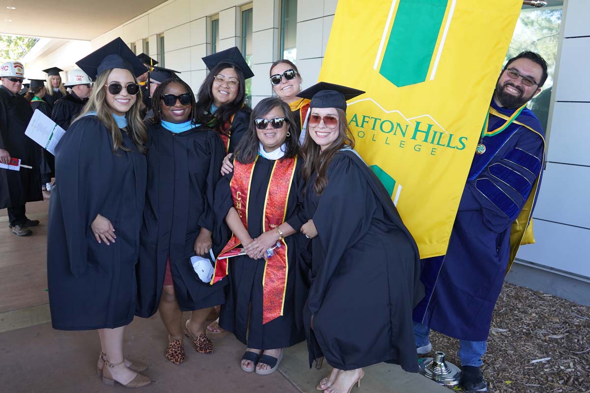 Faculty line up at CHC Commencement.