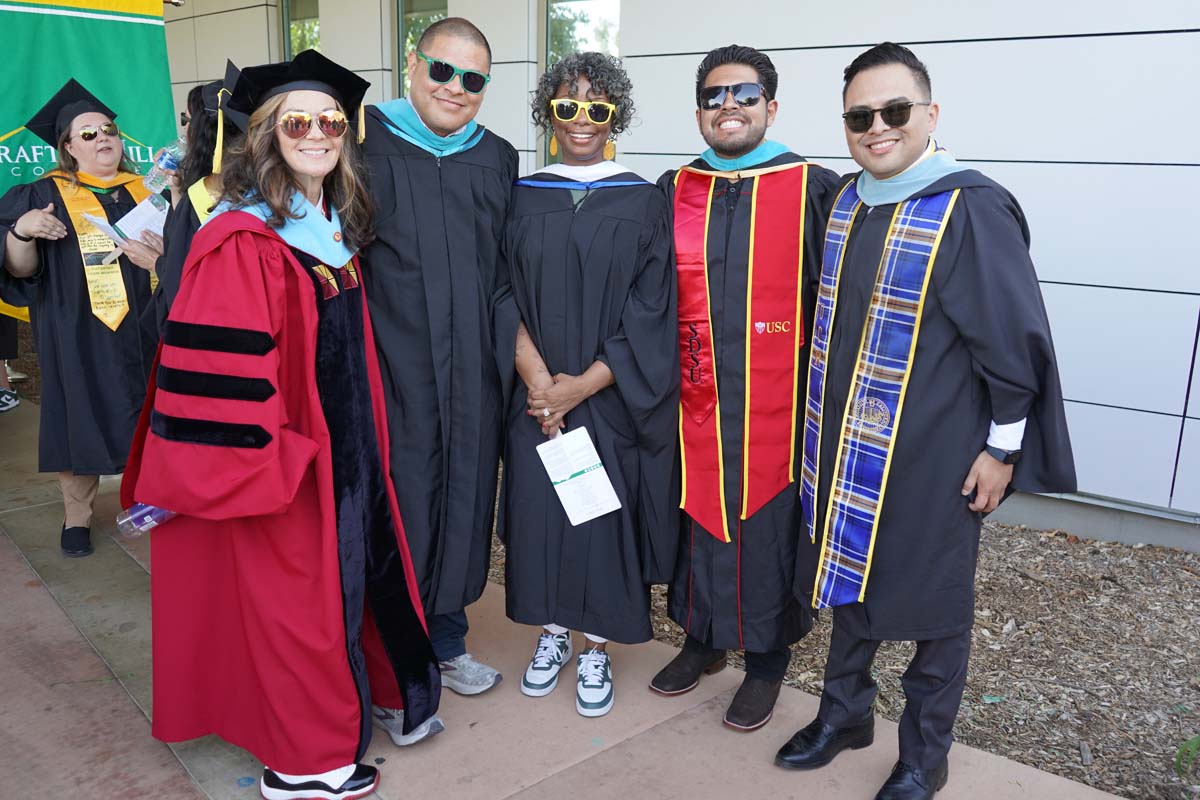 Faculty line up at CHC Commencement.