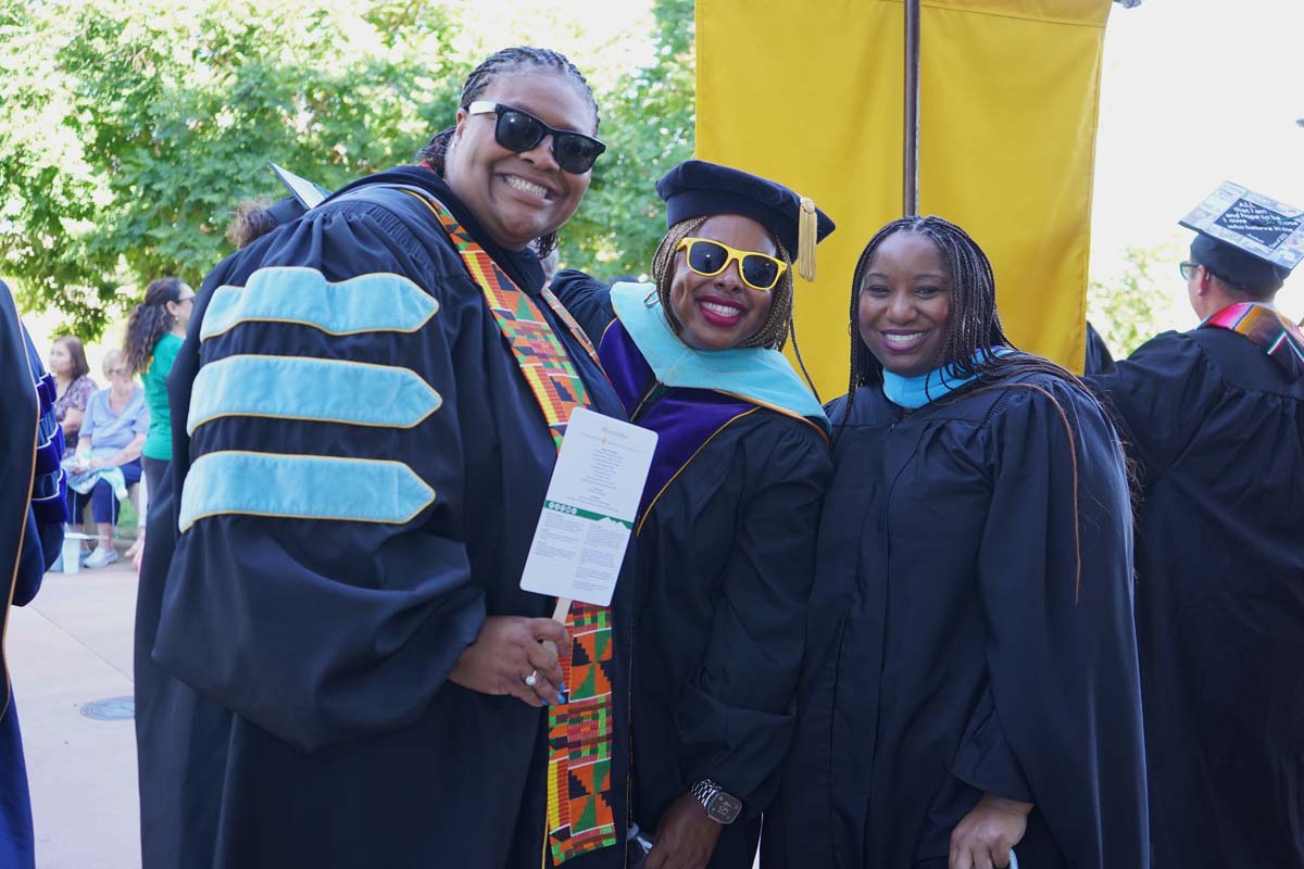 Faculty line up at CHC Commencement.
