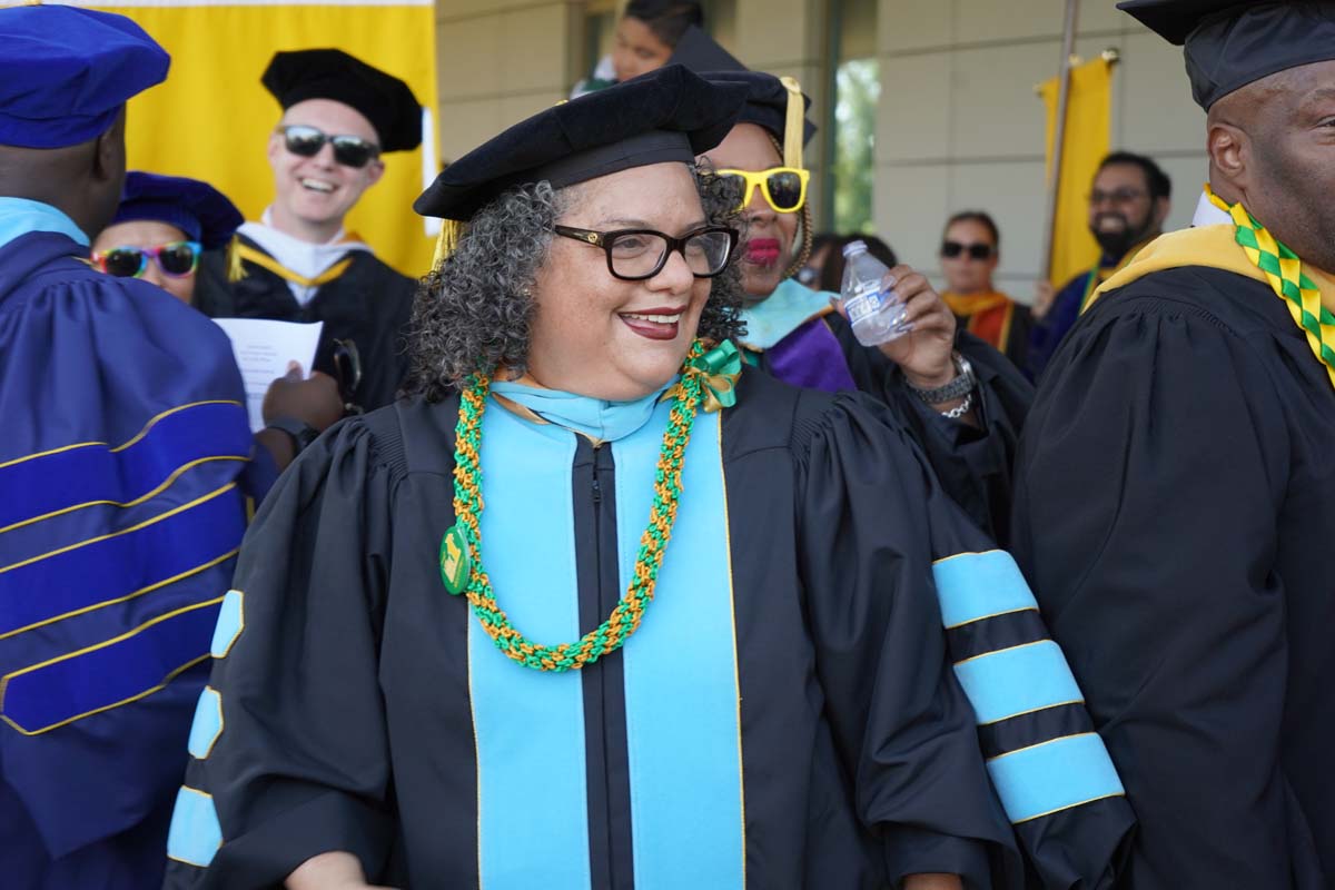 Faculty line up at CHC Commencement.