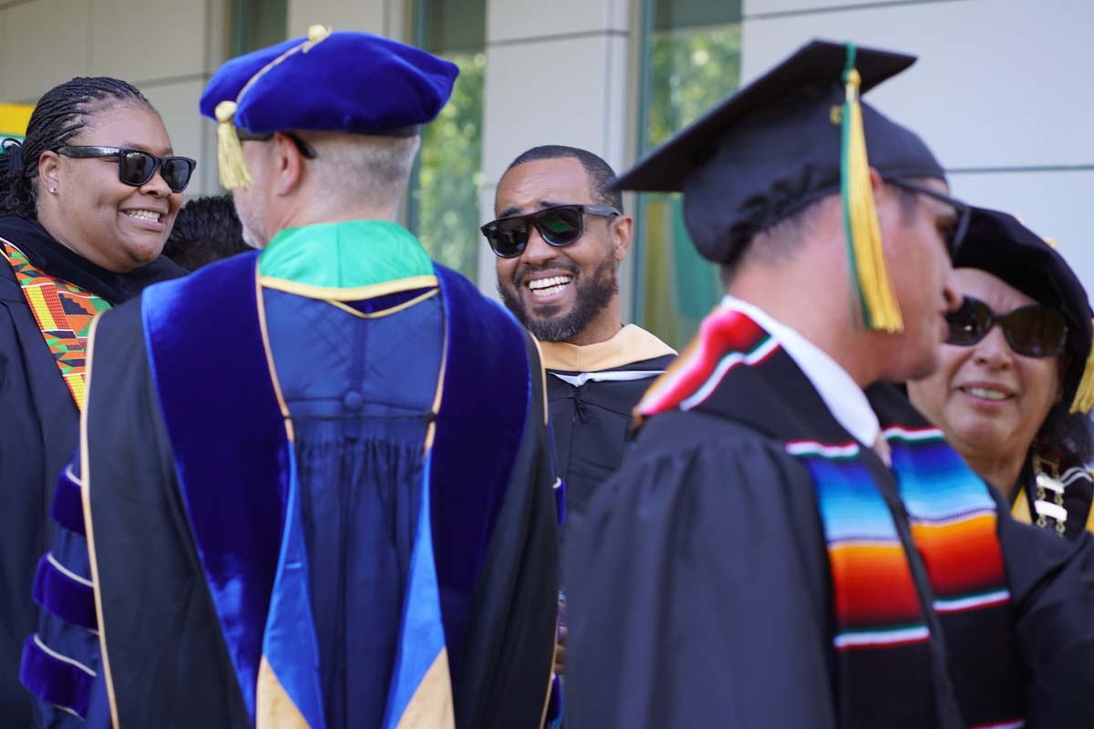 Faculty line up at CHC Commencement.